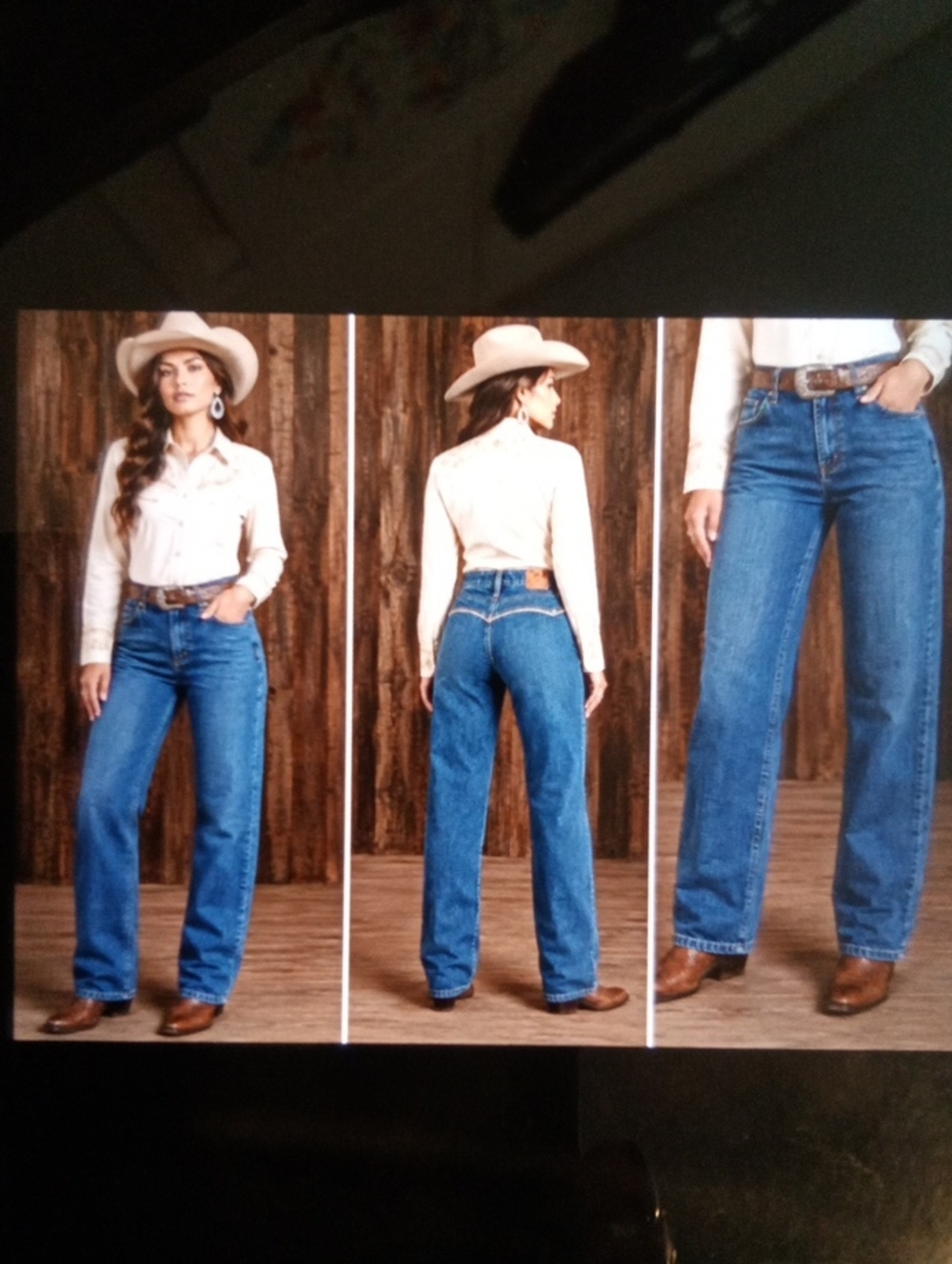 Rockies Vintage  Relaxed High Rise Western Cowgirl 90s Womens Jeans Size 3/4